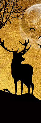 Blackout roller blind for window Deer at night
