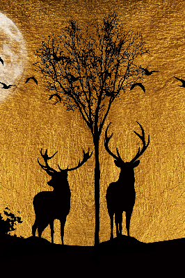 Blackout roller blind for window Deer at night