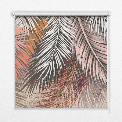 Fabric roller blind for window Leaves