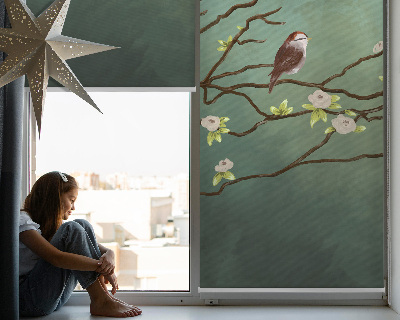 Blackout roller blind Birds on a branch