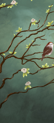 Blackout roller blind Birds on a branch