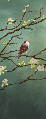 Blackout roller blind Birds on a branch