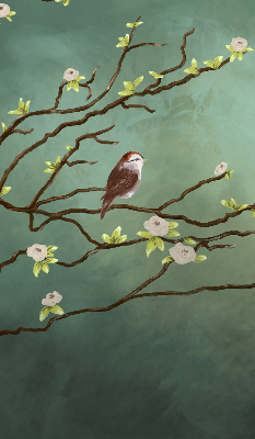 Blackout roller blind Birds on a branch