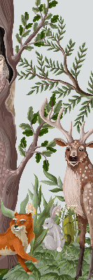 Blackout roller blind for window Forest animals