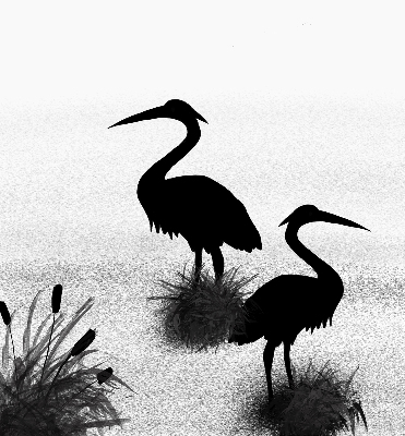 Blackout roller blind Herons