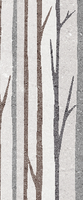 Blackout roller blind for window Tree trunks