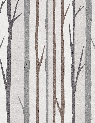 Blackout roller blind for window Tree trunks