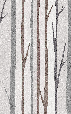 Blackout roller blind for window Tree trunks