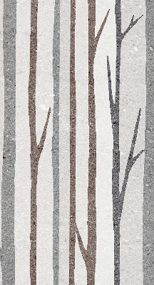 Blackout roller blind for window Tree trunks