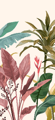 Fabric roller blind for window Colorful leaves