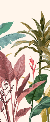 Fabric roller blind for window Colorful leaves