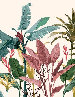 Fabric roller blind for window Colorful leaves