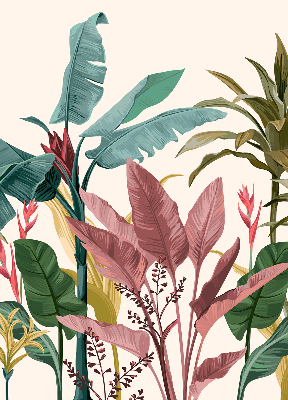 Fabric roller blind for window Colorful leaves