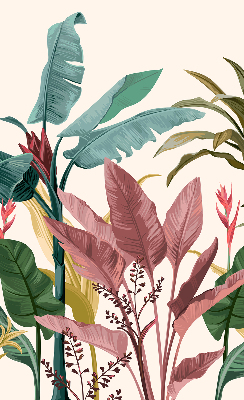 Fabric roller blind for window Colorful leaves