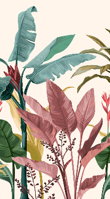Fabric roller blind for window Colorful leaves