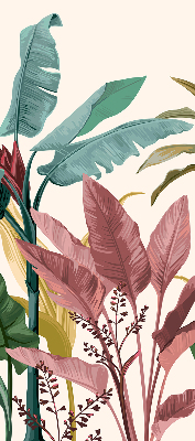 Fabric roller blind for window Colorful leaves