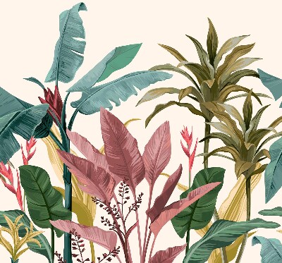 Fabric roller blind for window Colorful leaves