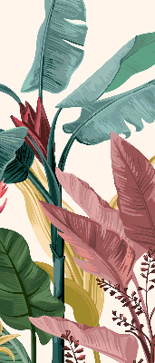 Fabric roller blind for window Colorful leaves