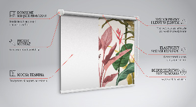 Fabric roller blind for window Colorful leaves