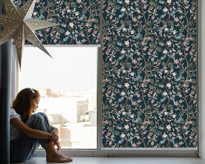 Blackout roller blind Flower vines