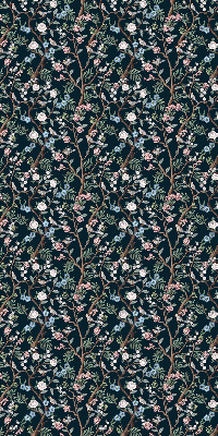 Blackout roller blind Flower vines