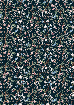 Blackout roller blind Flower vines