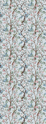 Blackout roller blind for window Flower vines on a light background