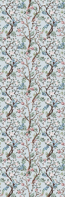Blackout roller blind for window Flower vines on a light background