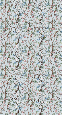 Blackout roller blind for window Flower vines on a light background