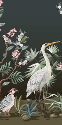 Blackout roller blind Birds by the tree
