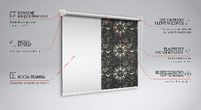 Fabric roller blind for window Cosmos