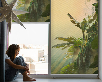 Blackout roller blind for window Plant frame