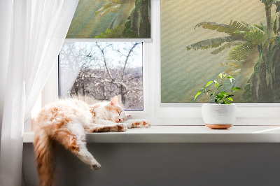 Blackout roller blind for window Plant frame