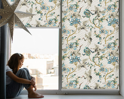 Blackout roller blind Flowers and birds