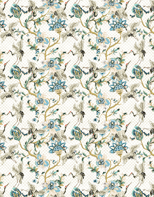 Blackout roller blind Flowers and birds
