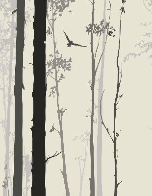 Blackout roller blind Trees