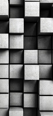 Blackout roller blind for window Stone cubes