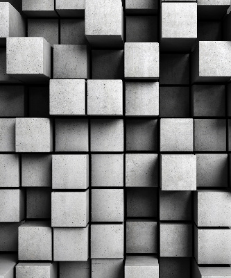Blackout roller blind for window Stone cubes
