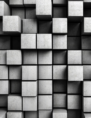 Blackout roller blind for window Stone cubes