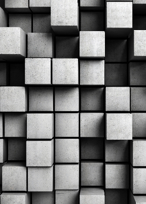 Blackout roller blind for window Stone cubes