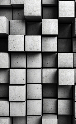 Blackout roller blind for window Stone cubes
