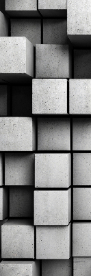 Blackout roller blind for window Stone cubes
