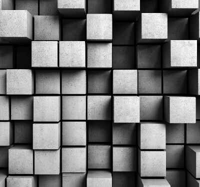 Blackout roller blind for window Stone cubes