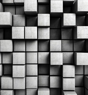Blackout roller blind for window Stone cubes