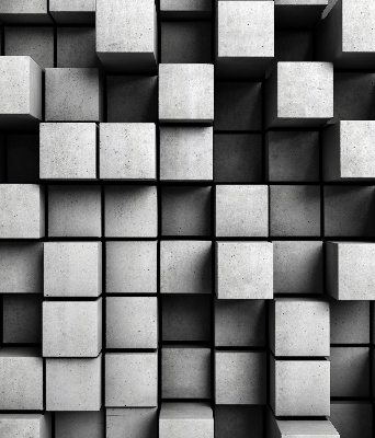 Blackout roller blind for window Stone cubes