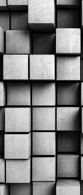 Blackout roller blind for window Stone cubes