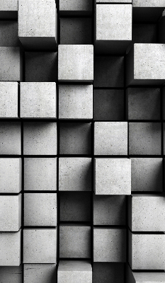 Blackout roller blind for window Stone cubes