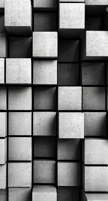 Blackout roller blind for window Stone cubes