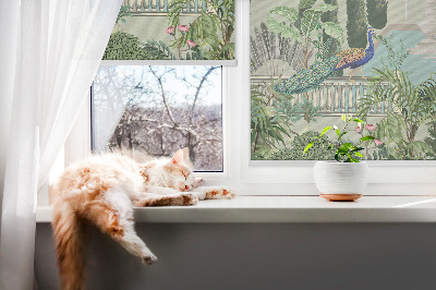 Blackout roller blind Palace with a garden