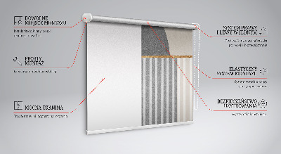 Fabric roller blind for window Random figures